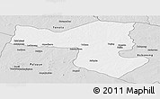 Silver Style Panoramic Map of Selebi-Phikwe