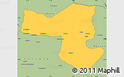 Savanna Style Simple Map of Selebi-Phikwe