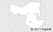 Silver Style Simple Map of Selebi-Phikwe, cropped outside