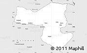 Silver Style Simple Map of Selebi-Phikwe