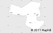 Silver Style Simple Map of Selebi-Phikwe, single color outside