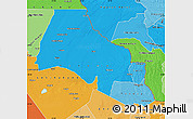 Political Shades Map of Francistown Region