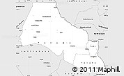 Silver Style Simple Map of Francistown Region