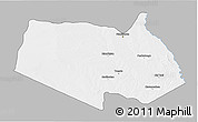 Gray 3D Map of Tonota, single color outside