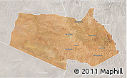 Satellite 3D Map of Tonota, lighten, semi-desaturated