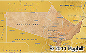 Satellite Map of Gaborone Region, physical outside