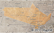 Satellite Map of Gaborone Region, semi-desaturated