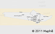 Classic Style Panoramic Map of Gaborone Region, single color outside