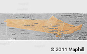 Satellite Panoramic Map of Gaborone Region, desaturated
