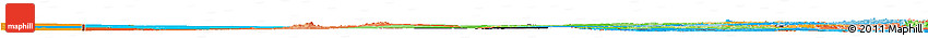 Flag Horizon Map of Botswana, political outside, flag rotated