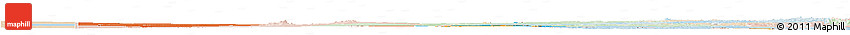 Political Horizon Map of Botswana, lighten