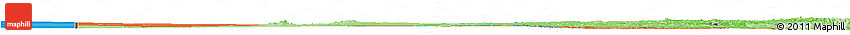 Political Horizon Map of Botswana, political shades outside