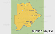 Savanna Style Map of Botswana, single color outside