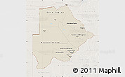 Shaded Relief Map of Botswana, lighten