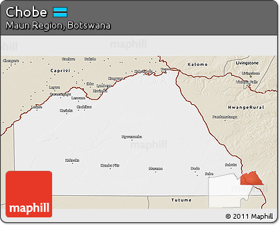Classic Style 3D Map of Chobe