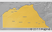 Physical 3D Map of Chobe, desaturated
