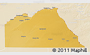 Physical 3D Map of Chobe, lighten