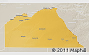 Physical 3D Map of Chobe, lighten, semi-desaturated
