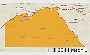 Political 3D Map of Chobe, shaded relief outside
