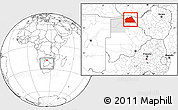 Blank Location Map of Chobe, highlighted parent region, within the entire country