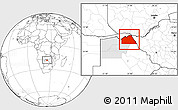 Blank Location Map of Chobe, highlighted parent region