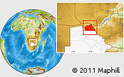 Physical Location Map of Chobe, highlighted country