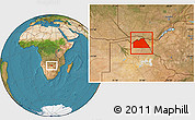 Satellite Location Map of Chobe