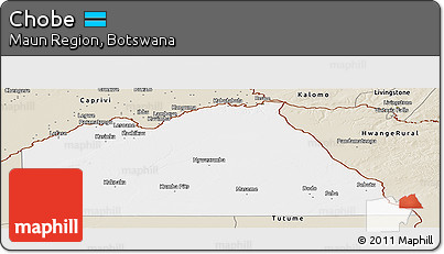 Classic Style Panoramic Map of Chobe