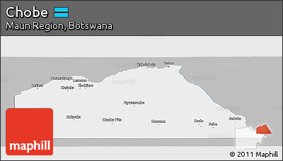 Gray Panoramic Map of Chobe, single color outside