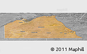 Satellite Panoramic Map of Chobe, desaturated