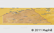 Satellite Panoramic Map of Chobe, physical outside