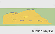 Savanna Style Panoramic Map of Chobe, single color outside