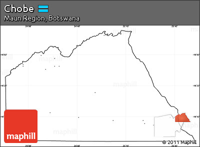 Blank Simple Map of Chobe, cropped outside, no labels