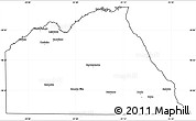 Blank Simple Map of Chobe, cropped outside