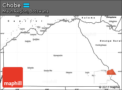 Blank Simple Map of Chobe