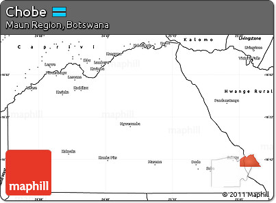 Blank Simple Map of Chobe