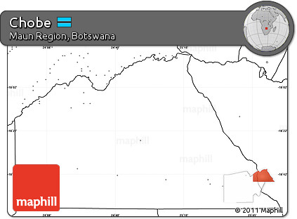 Blank Simple Map of Chobe, no labels