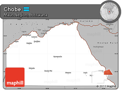 Gray Simple Map of Chobe