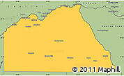 Savanna Style Simple Map of Chobe