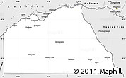 Silver Style Simple Map of Chobe