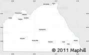 Silver Style Simple Map of Chobe, single color outside