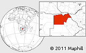 Blank Location Map of Maun Region