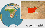 Satellite Location Map of Maun Region