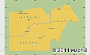 Savanna Style Map of Maun Region, single color outside