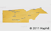 Physical Panoramic Map of Maun Region, cropped outside