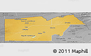 Physical Panoramic Map of Maun Region, desaturated