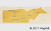 Physical Panoramic Map of Maun Region, lighten