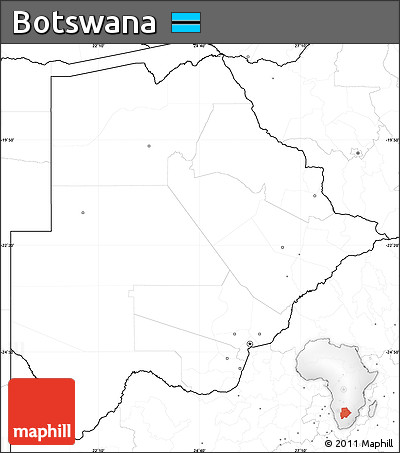 Blank Simple Map of Botswana, no labels