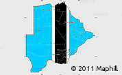 Flag Simple Map of Botswana, single color outside, flag aligned to the middle