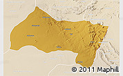 Physical 3D Map of Ngwaketse Centra, lighten